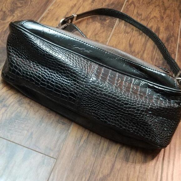 Dana Buchman Purse Brown Black Shoulder Bag winter fall - Picture 2 of 4